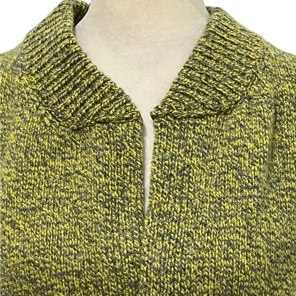 NWT FISHERMAN OUT OF IRELAND YELLOW/GREEN & GRAY WOOL CASHMERE CARDIGAN XXL - Picture 4 of 7